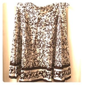 Brown and white skirt